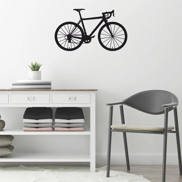 Classic Road Bicycle Wall Art – Laser Cut Acrylic (Gloss Black or White)