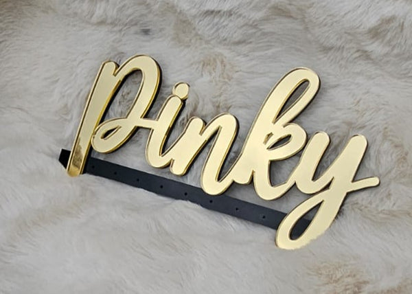 Personalized Name Acrylic Earring Holder – Elegant Stud Organizer Bar (200mm Size)